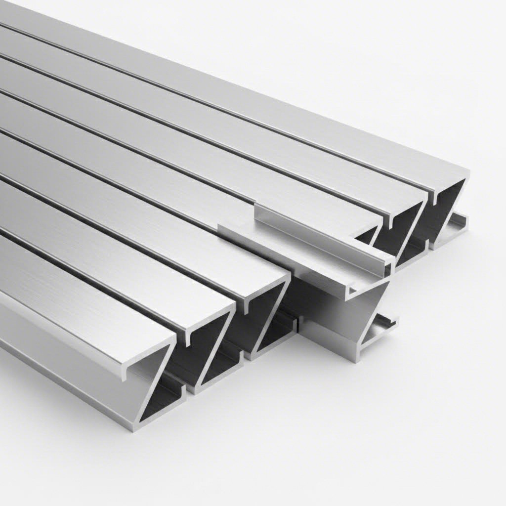 aluminum z section extrusions featuring distinctive cross sectional geometry for structural and architectural applications