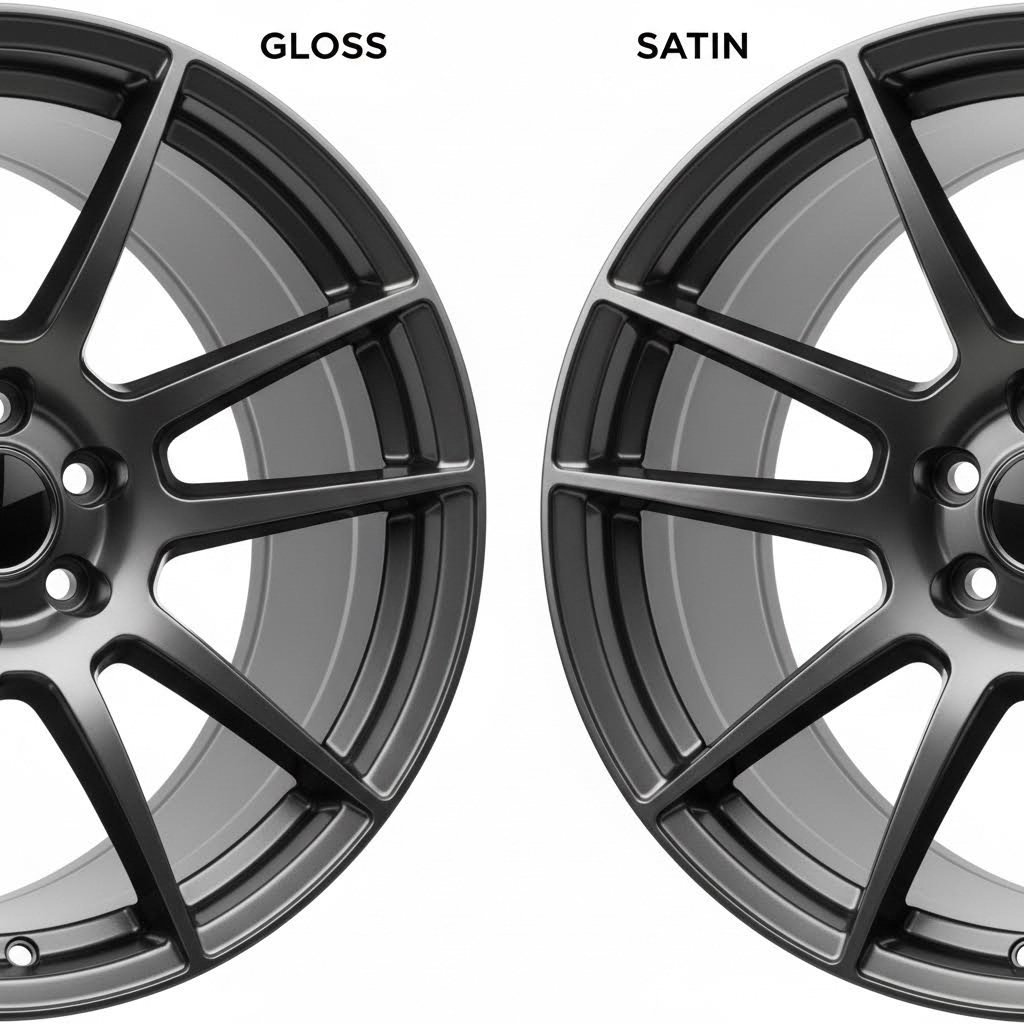 clear coat selection dramatically affects the final appearance of brushed forged wheels