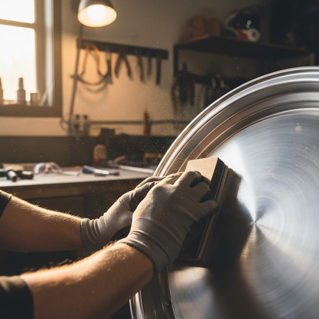directional brushing technique creates the characteristic linear grain pattern on forged aluminum