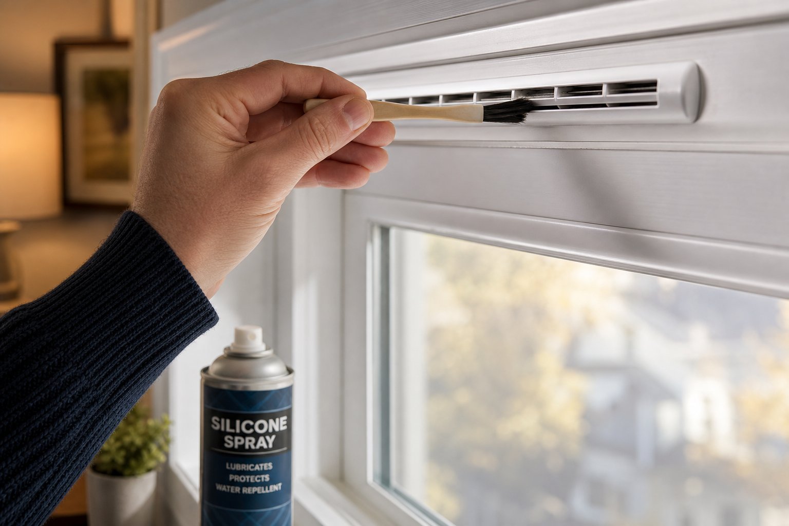 cleaning a trickle vent with a soft brush %E2%80%94 a quick routine that prevents blockages and extends vent lifespan