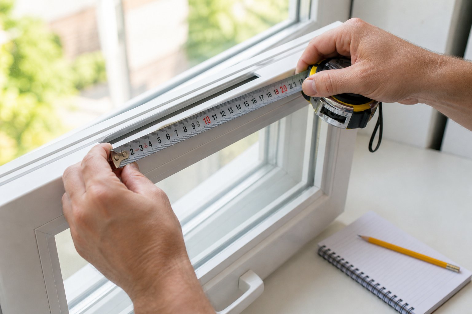 measuring the routed trickle vent slot length on a upvc window frame before ordering a replacement