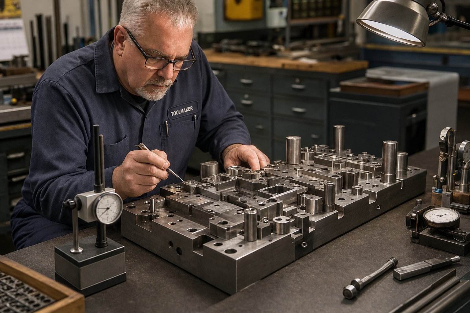 preventive maintenance inspection of transfer die components including draw radii and cutting edges