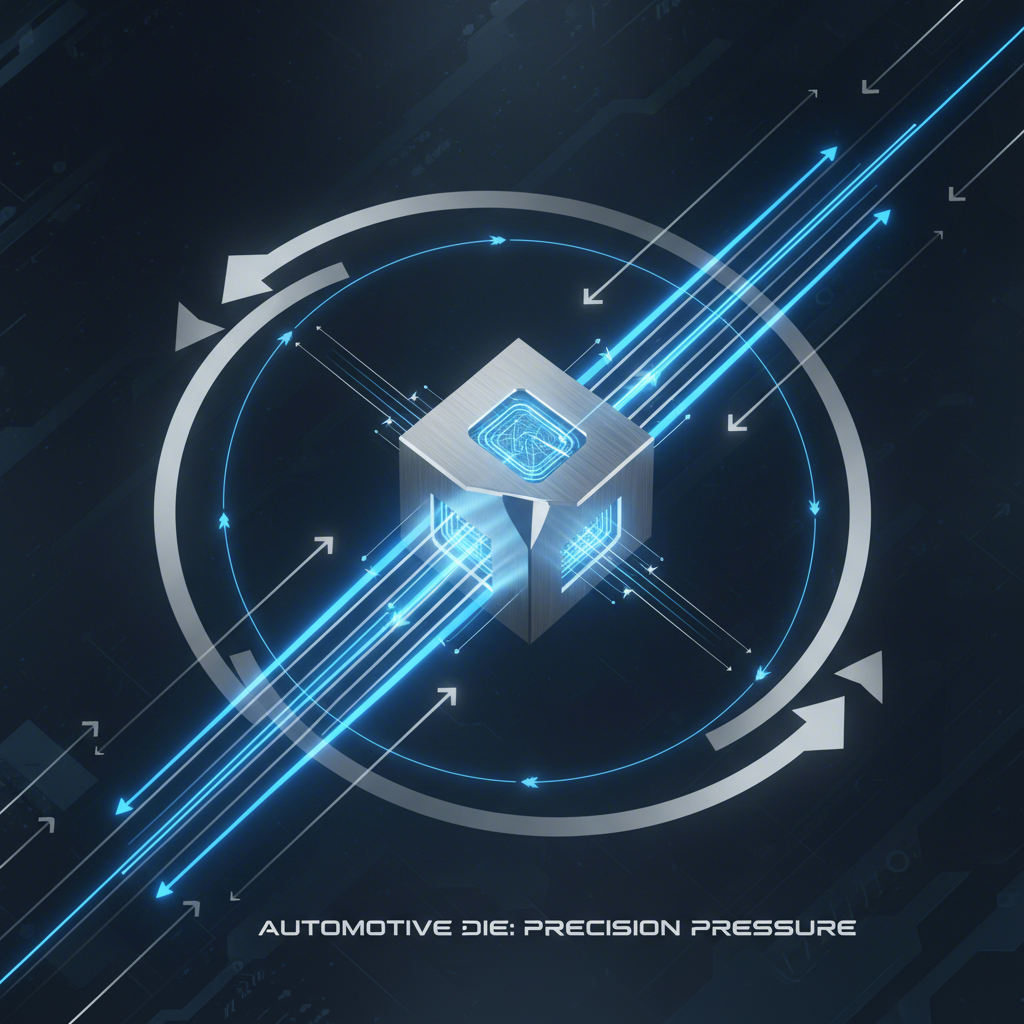 conceptual diagram of forces acting on tool steel in an automotive die