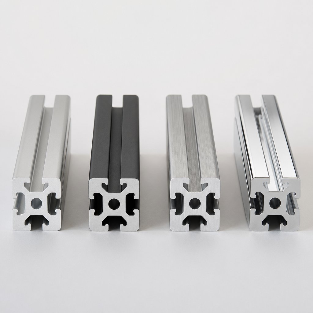 finish options for a custom aluminum profile from anodized to coated surfaces