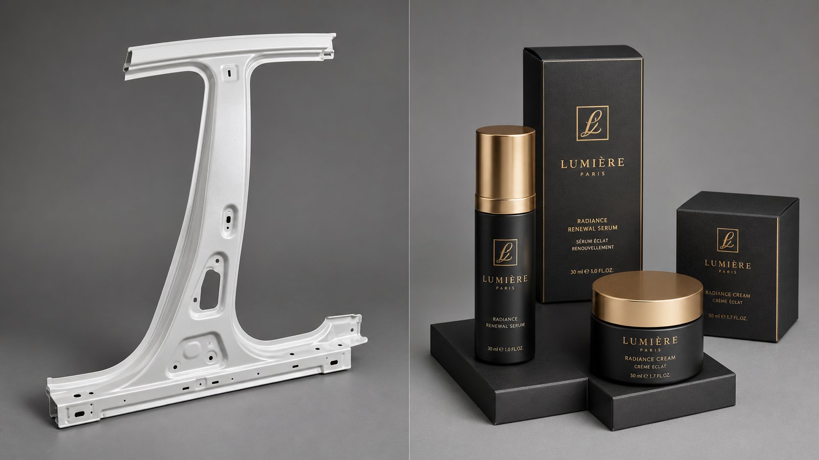 info-1-1 hot stamping dies produce both automotive structural components and luxury decorative packaging
