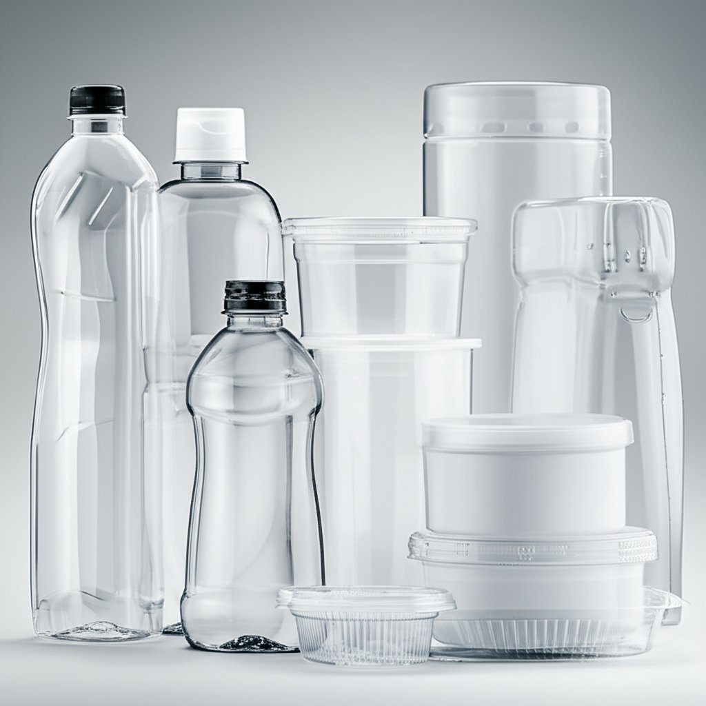 assorted rigid plastic packaging formats for diverse industry applications