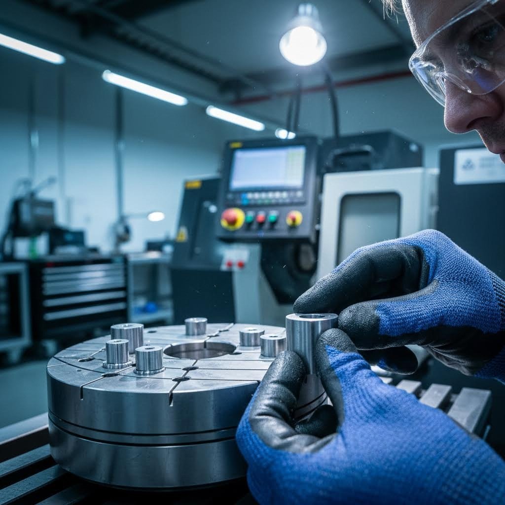 proper fixture setup ensures accurate alignment during the die sharpening process