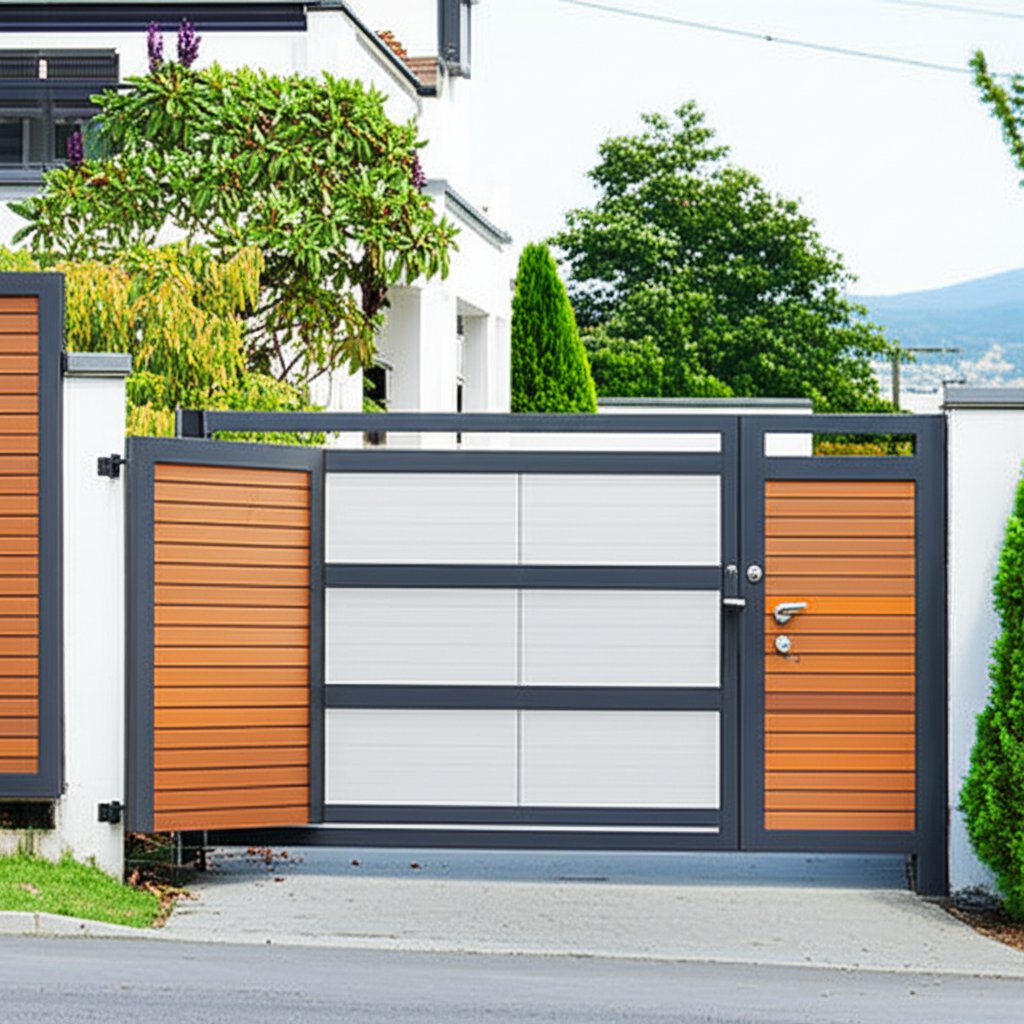 modern gate and fence design enhancing property appeal