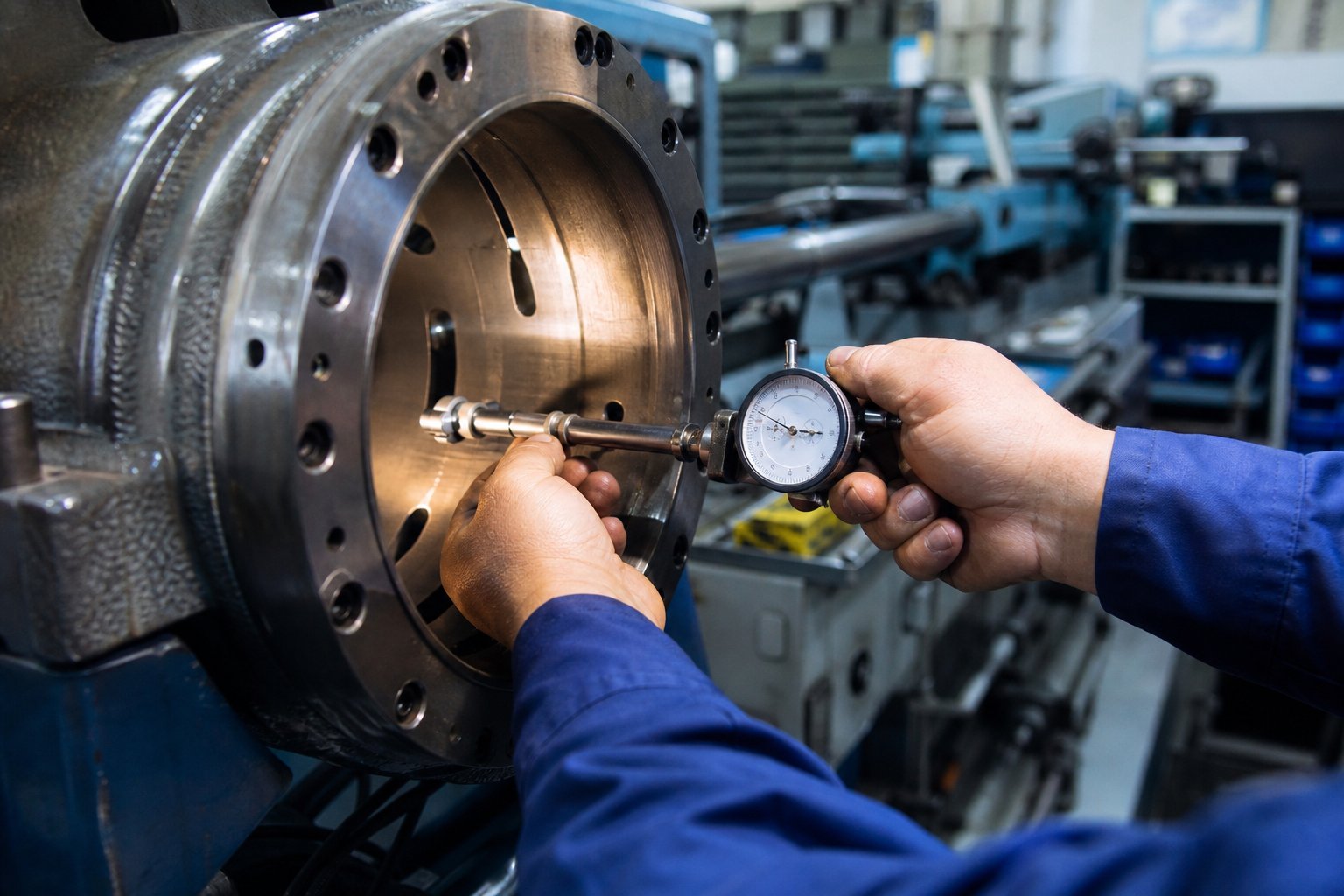 measuring barrel bore diameter with a bore gauge %E2%80%94 a critical step in injection molding preventive maintenance programs