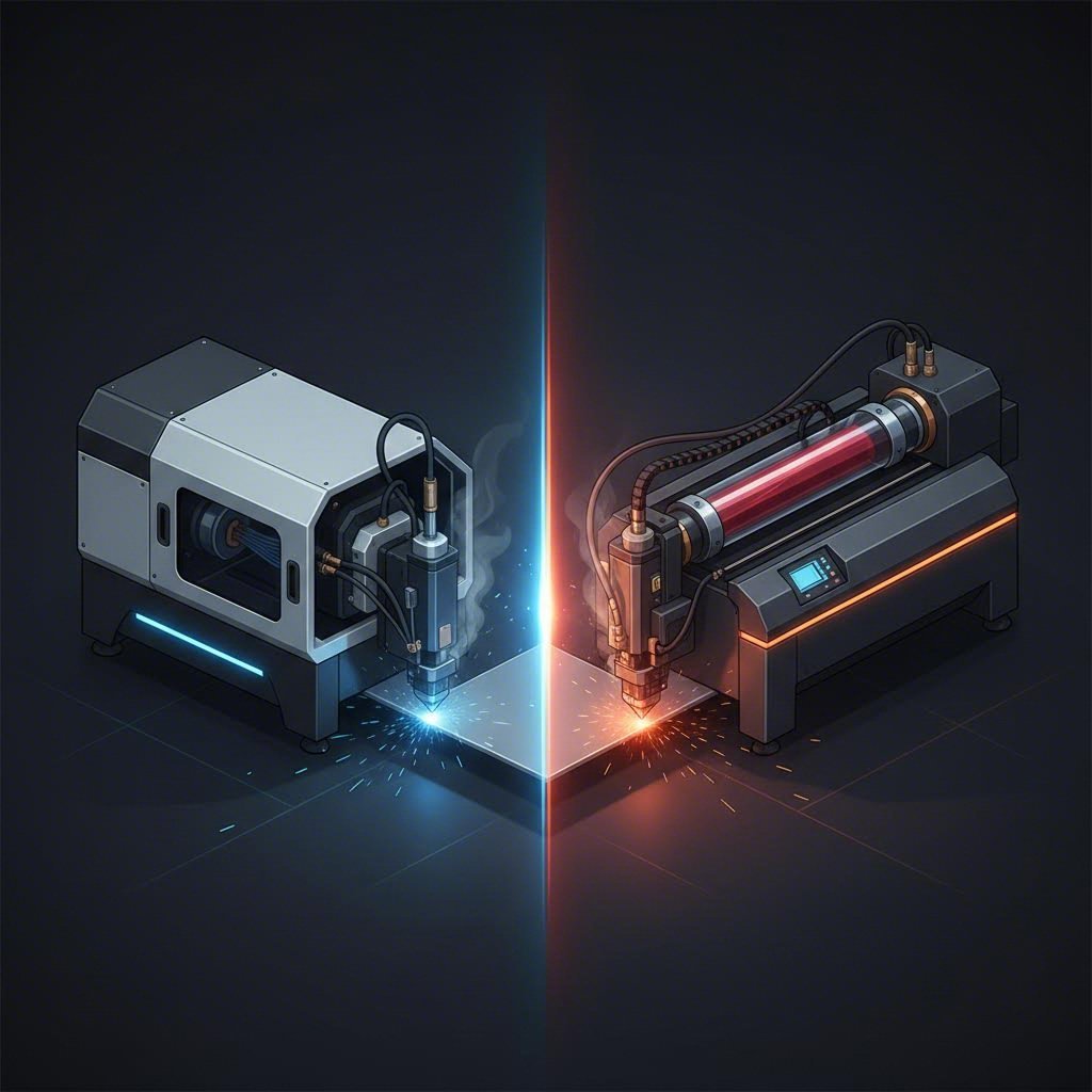 visual comparison of fiber laser and co2 laser cutting system architectures