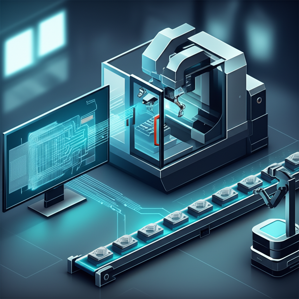 diagram showing the process flow of high volume cnc manufacturing