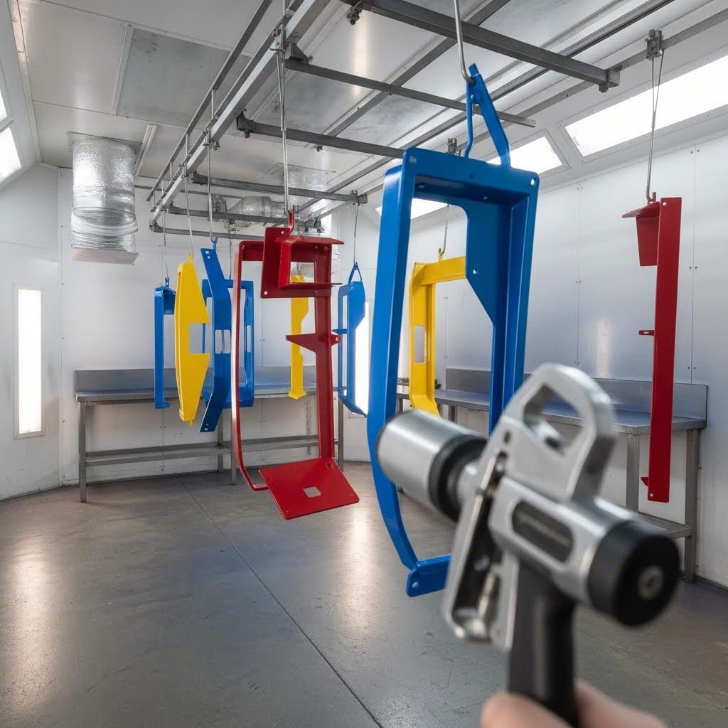 powder coating provides durable protective finish with extensive color options