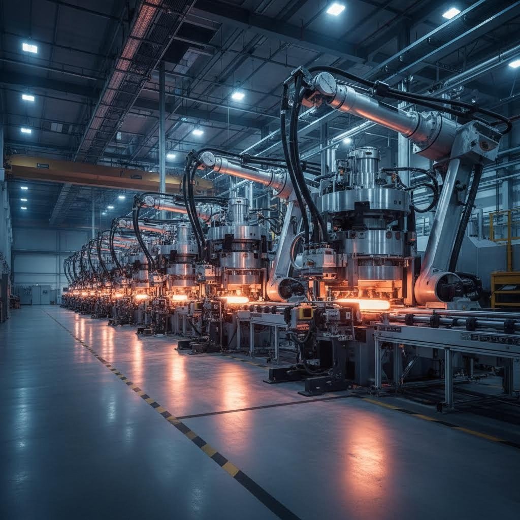 advanced extrusion facility with diverse press capacities for comprehensive custom profiles