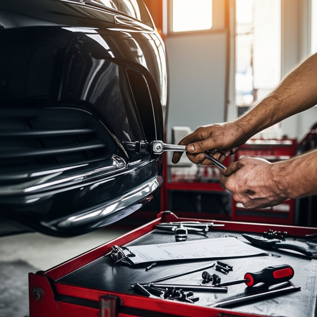 installing a new bumper cover with proper tools and checklist