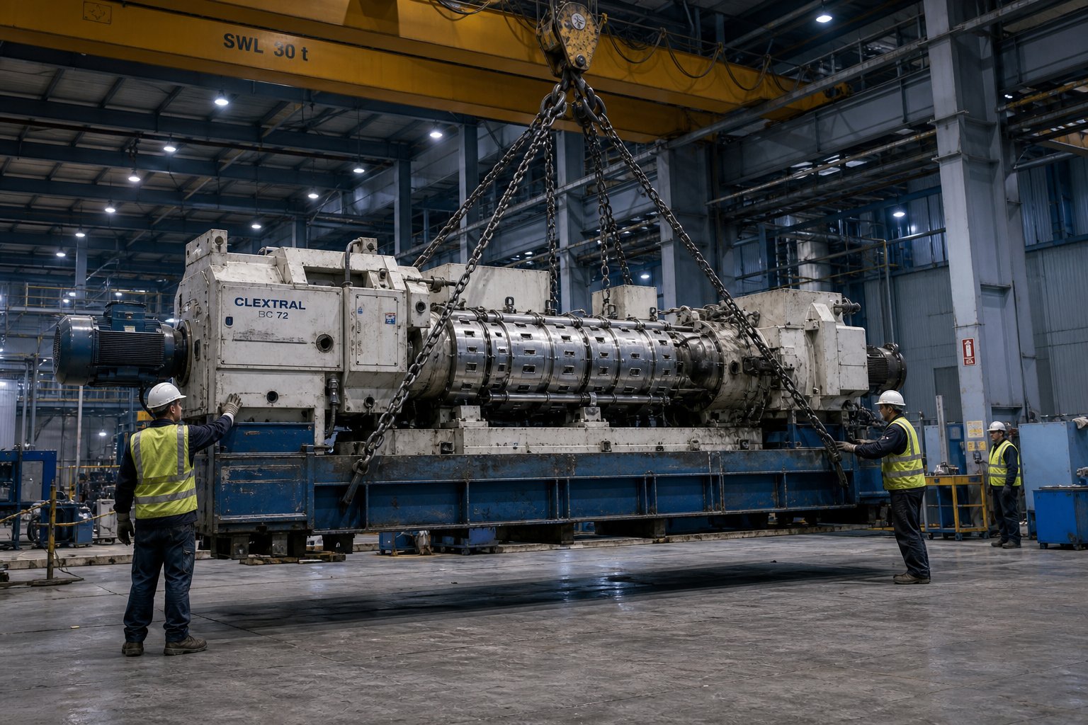 installing a used twin screw extruder transportation rigging and commissioning costs are significant factors in total cost of ownership calculations