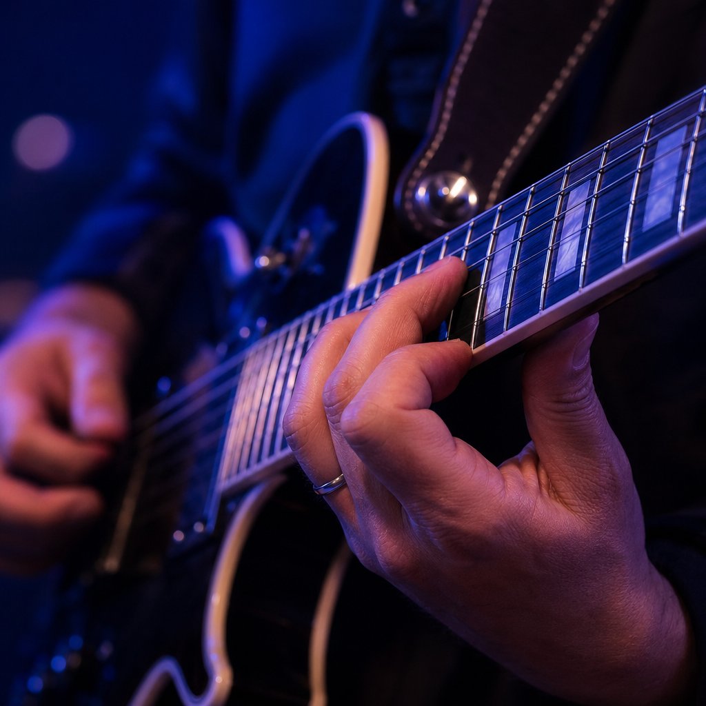 clean guitar tones and restrained dynamics mark the opening moments of a rock ballad before the full band crescendo