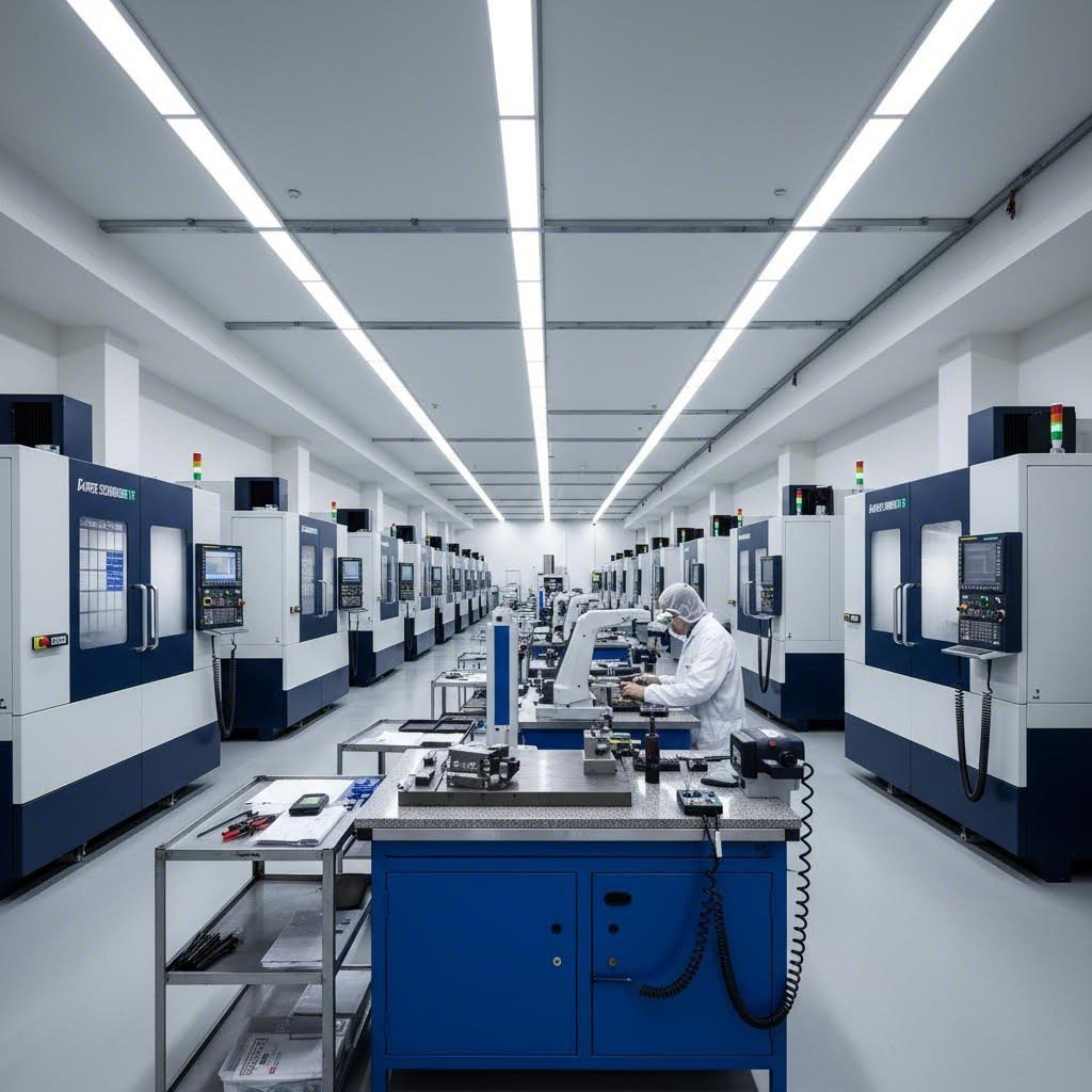 quality focused metal fabrication facility with precision inspection equipment