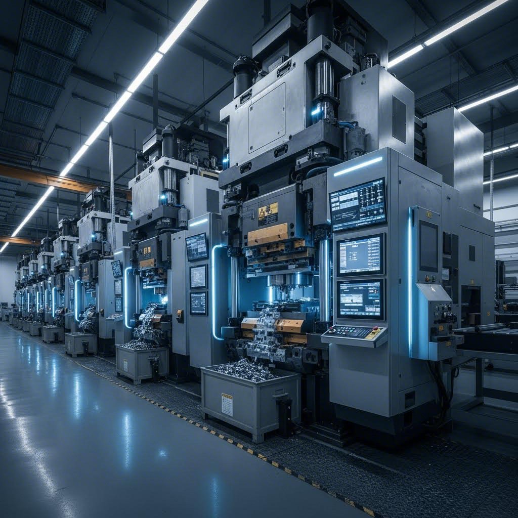 scrap cutter system synchronized with automated stamping press line controls