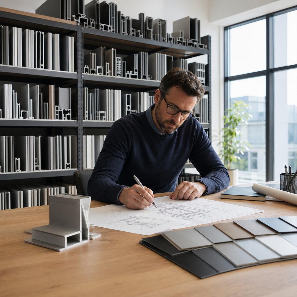 reviewing stock and custom extruded aluminium profile options