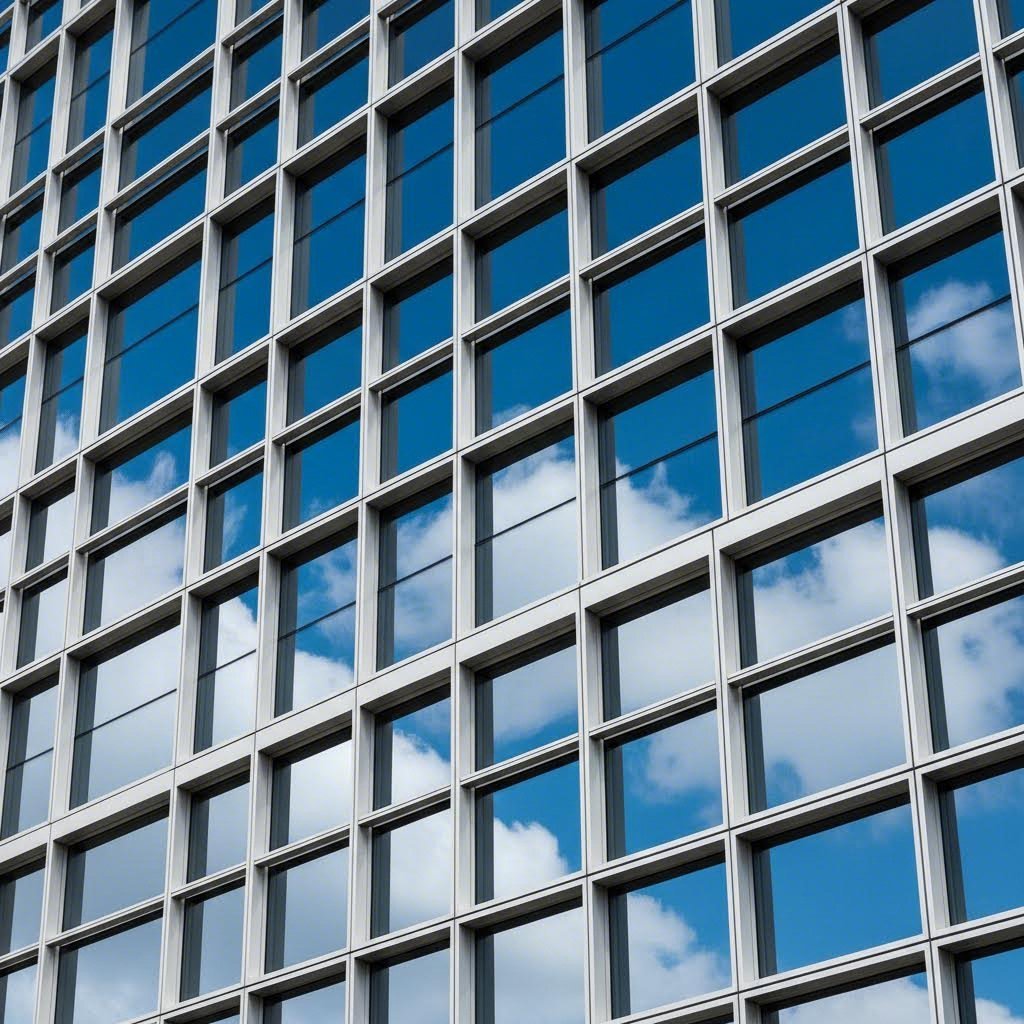modern curtain wall system showcasing architectural aluminum extrusion profiles