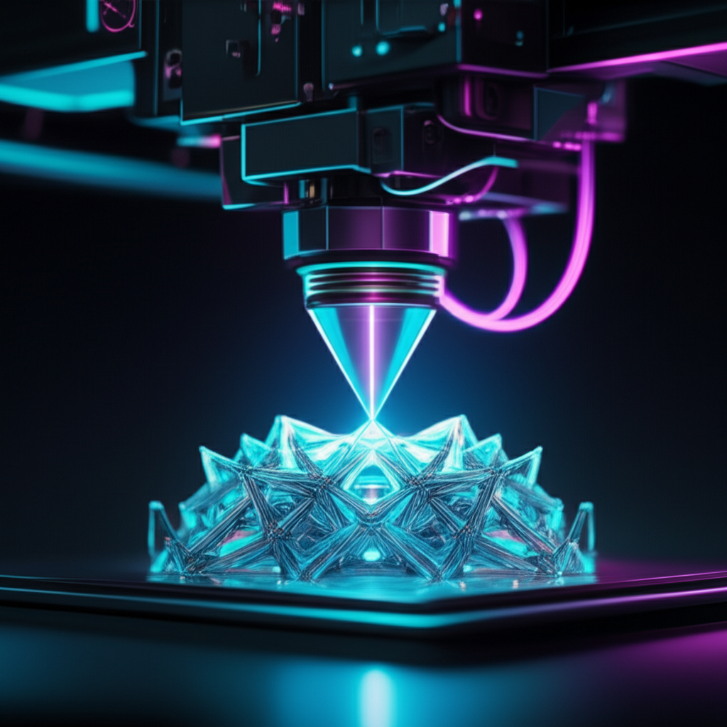 a symbolic representation of the 3d printing process for rapid prototyping