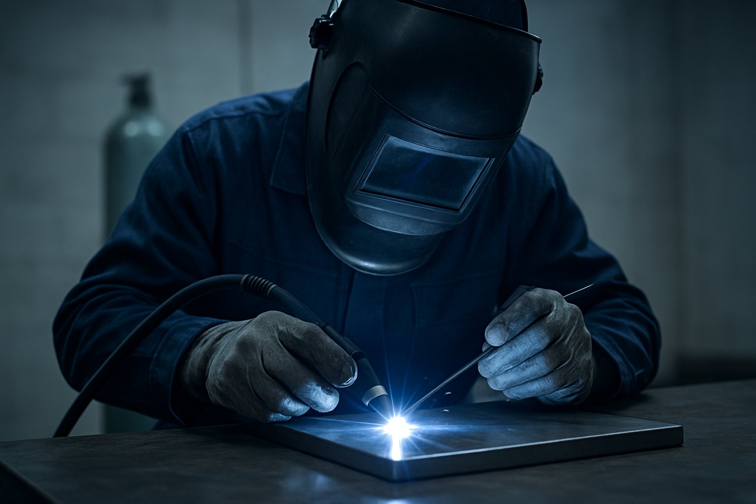 pure argon is the usual starting gas for tig welding