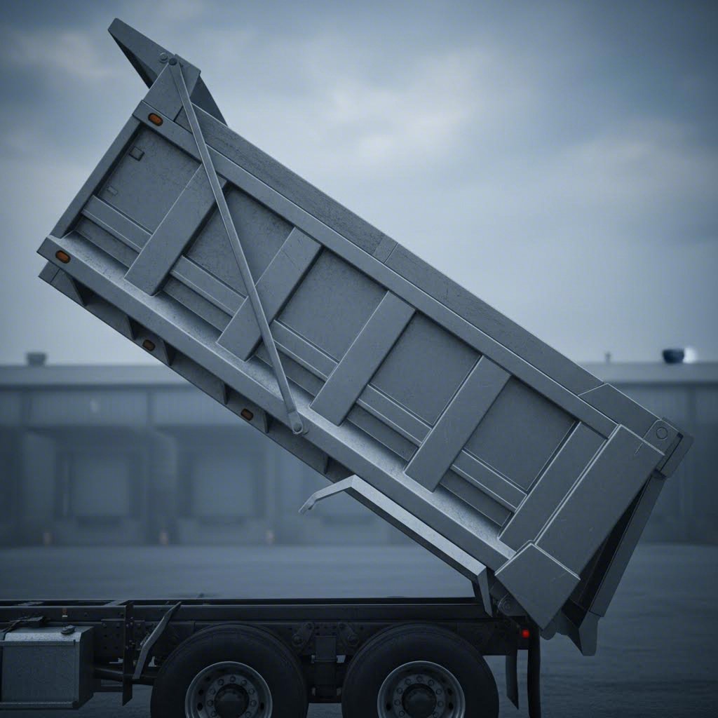 aluminum dump body featuring high strength extruded floor planks