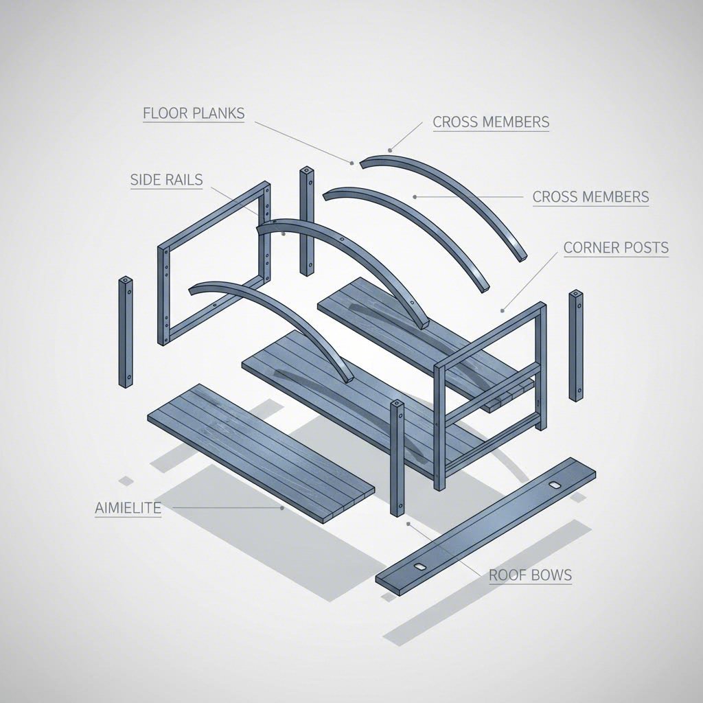structural profile components in an aluminum truck body assembly