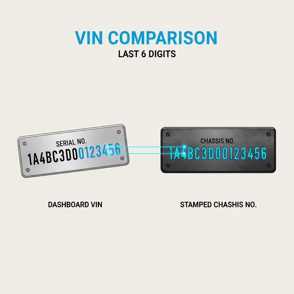 Matching the radiator support partial VIN to the dashboard VIN