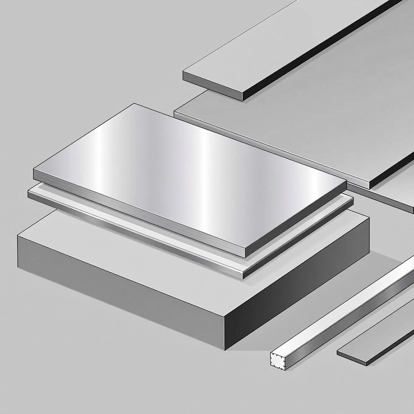 304 stainless steel in different forms highlighting key mechanical properties