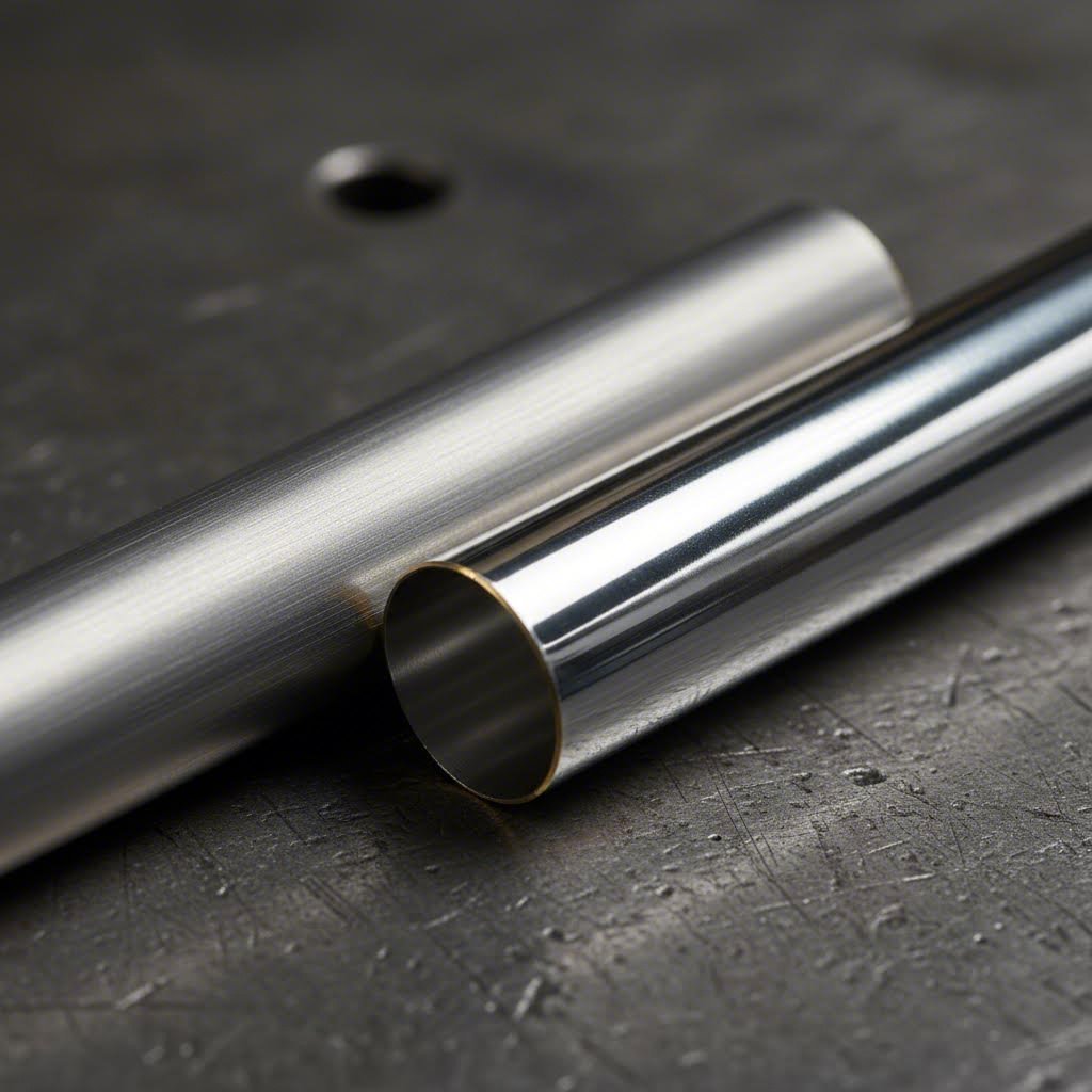 aluminum alloy tubes showing different finish qualities between 6061 and 6063