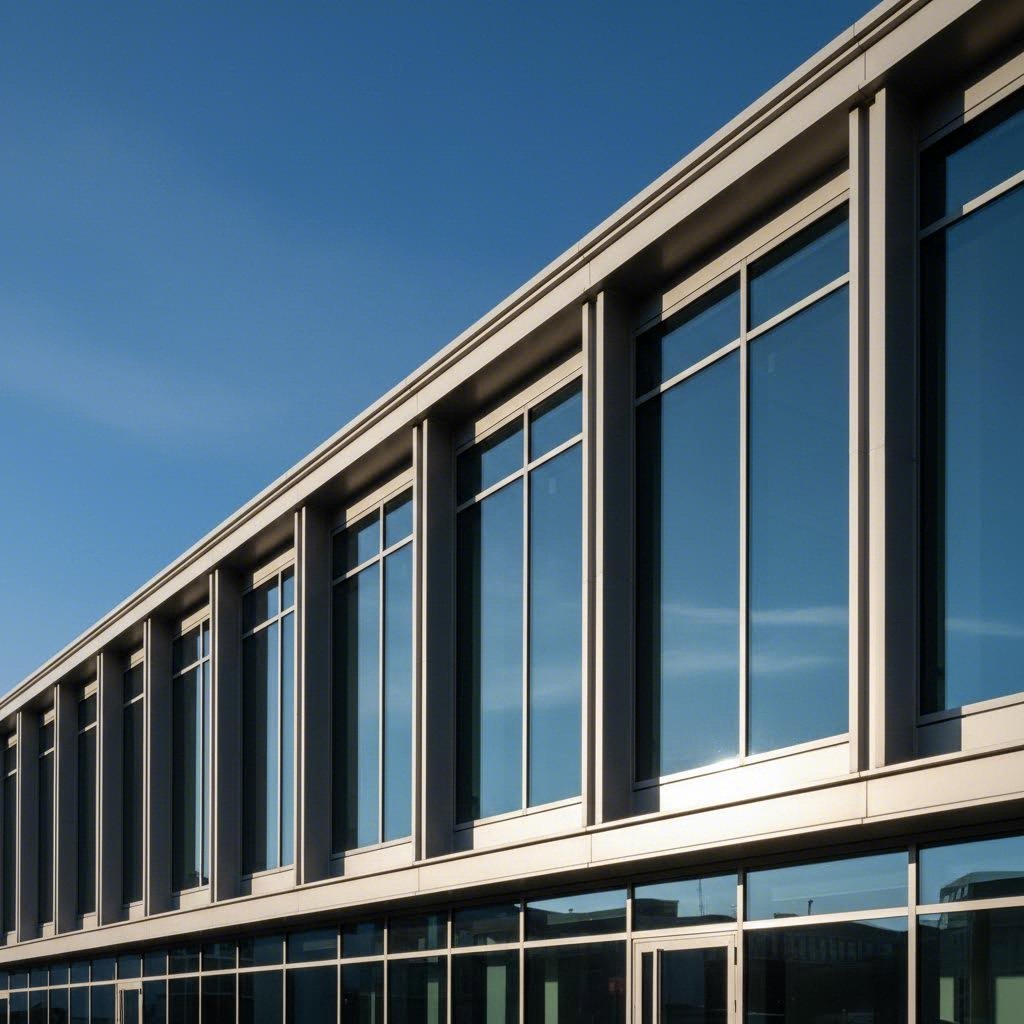 extruded aluminum tubes in architectural curtain wall construction
