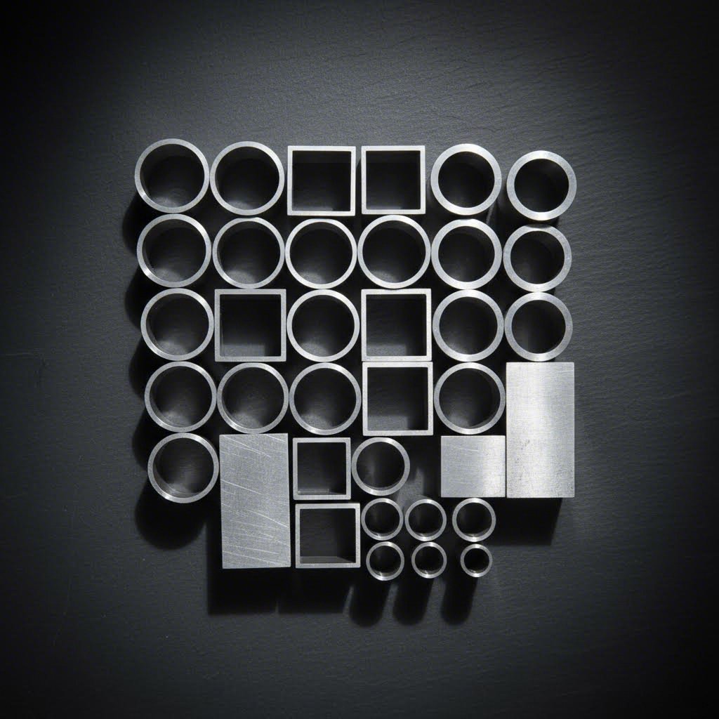 various aluminum tube profiles including round square and rectangular shapes
