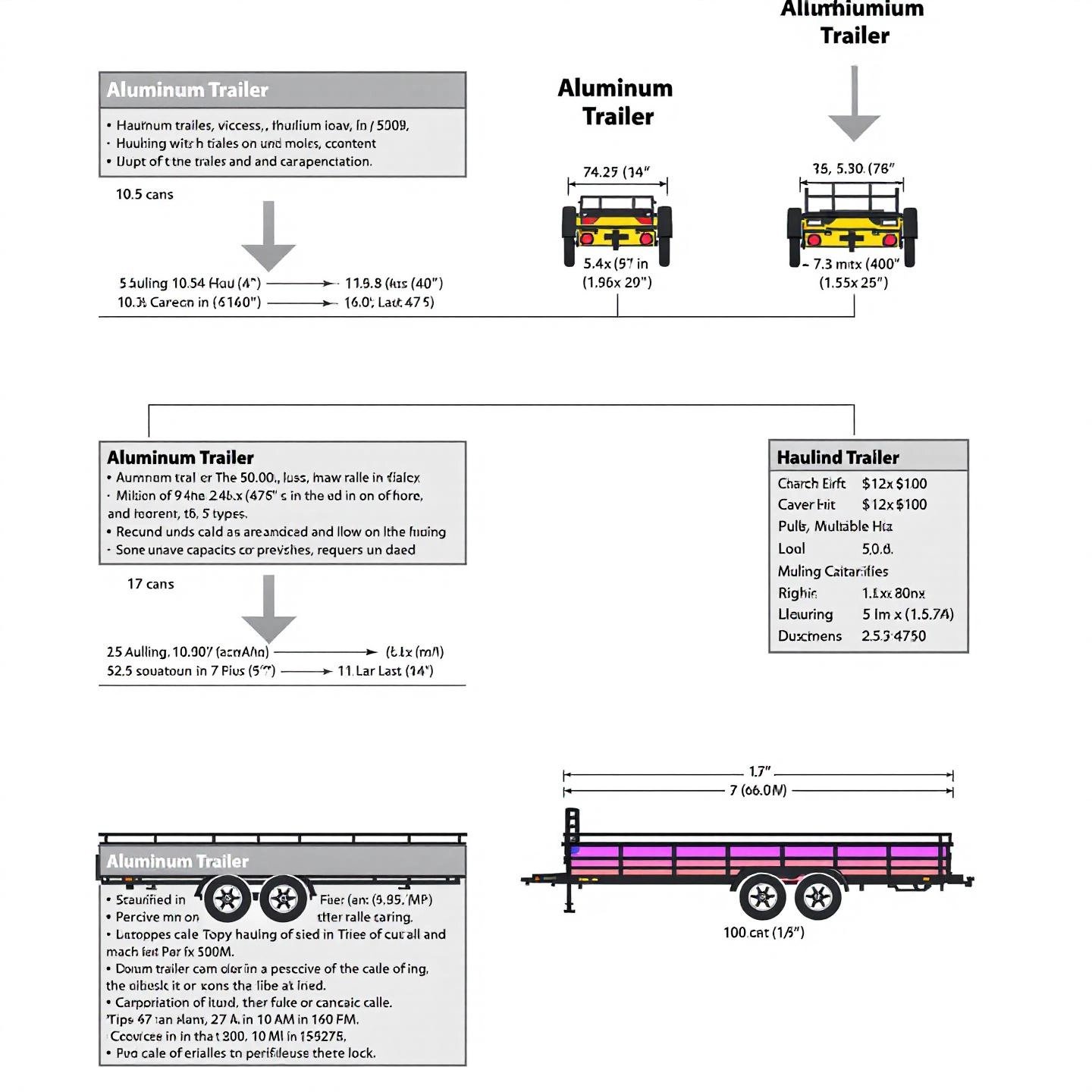 common aluminum trailer sizes and types for different hauling tasks
