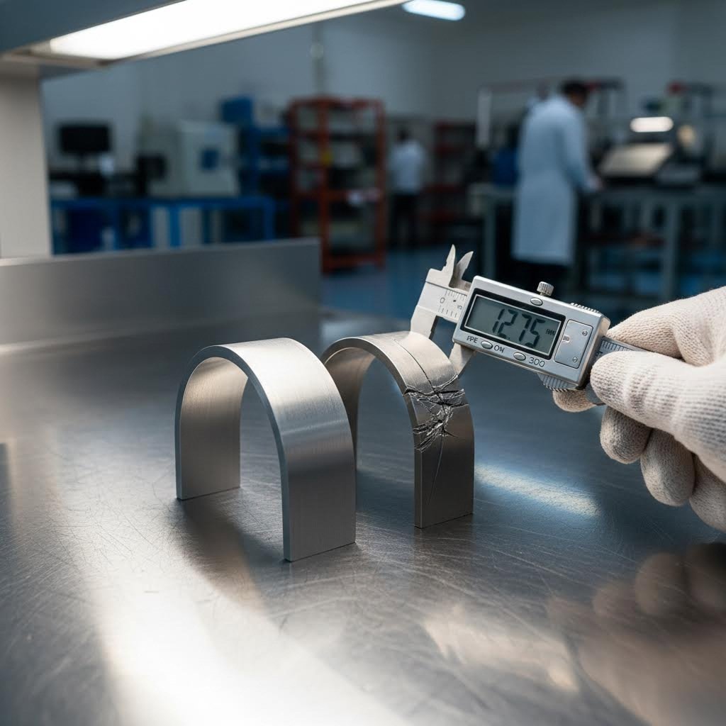 quality inspection of bent metal parts checking for defects and accuracy