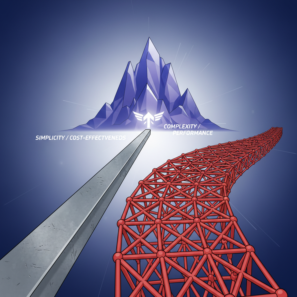 stylized comparison of stamped steel and tubular control arm engineering paths
