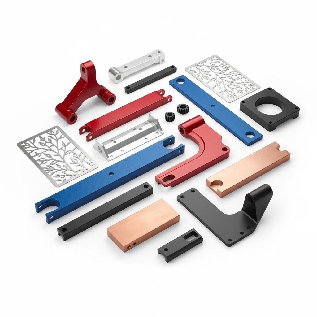 diverse laser cut metal components serving automotive and industrial applications
