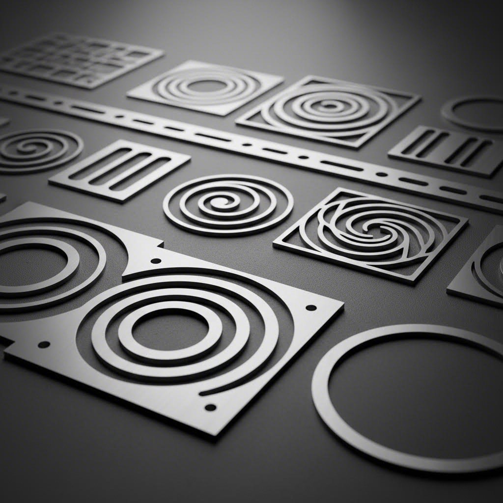 precision laser cut metal parts demonstrating clean edges and complex geometries