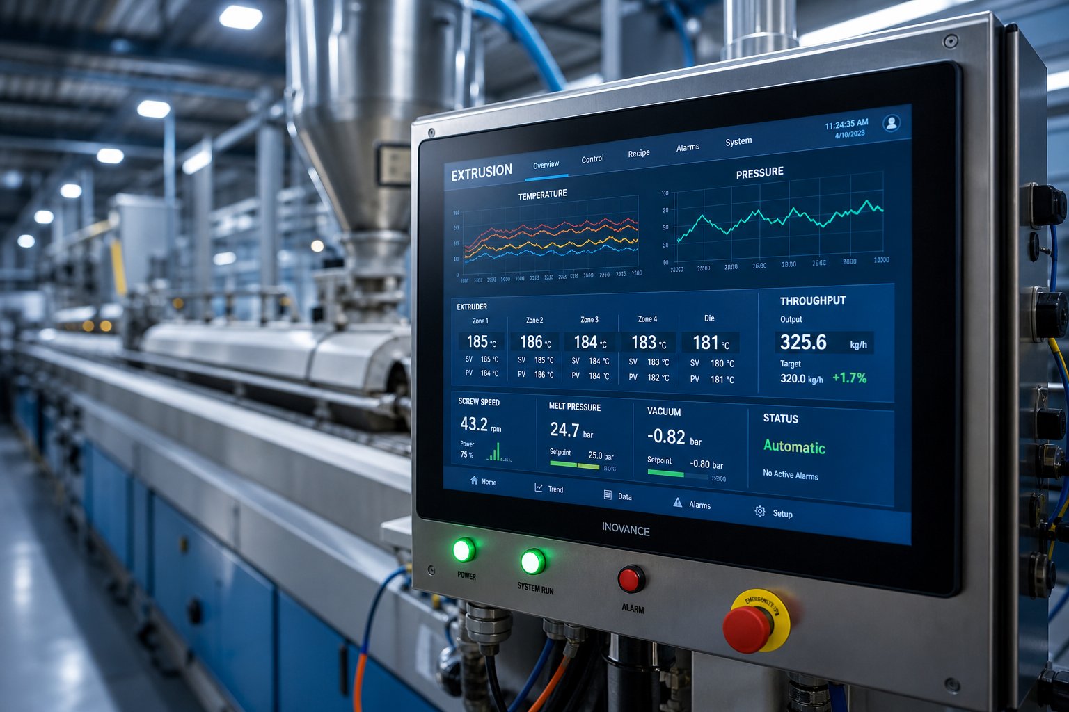 industry 40 smart monitoring system on a pvc extrusion line enabling real time process control