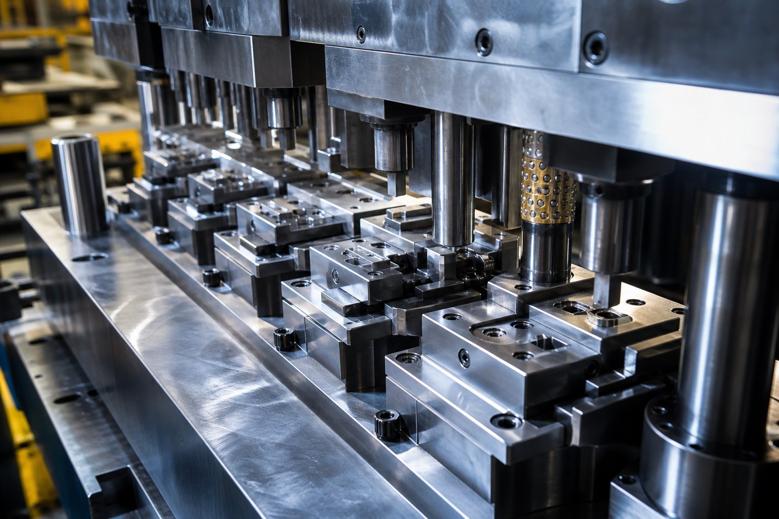 info-1-1 precision progressive stamping die with multiple stations engineered for high volume tight tolerance metal part production