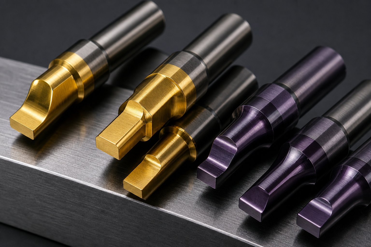 info-1-1 pvd coated precision die punch components showing tin and tialn surface treatments for wear resistance