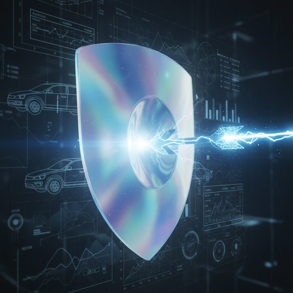 conceptual art representing the crashworthiness and impact testing of an automotive control arm