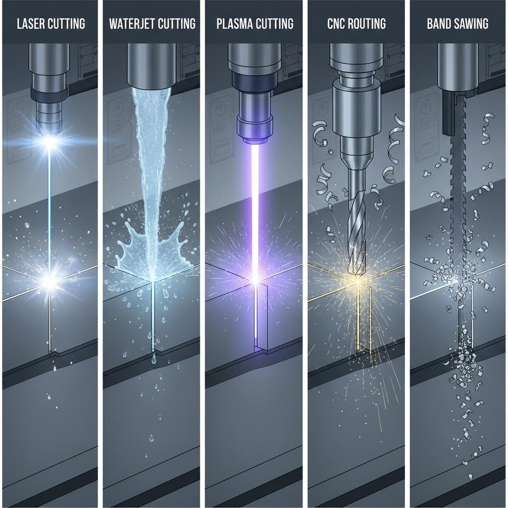 five primary cutting technologies offer distinct advantages for aluminum fabrication