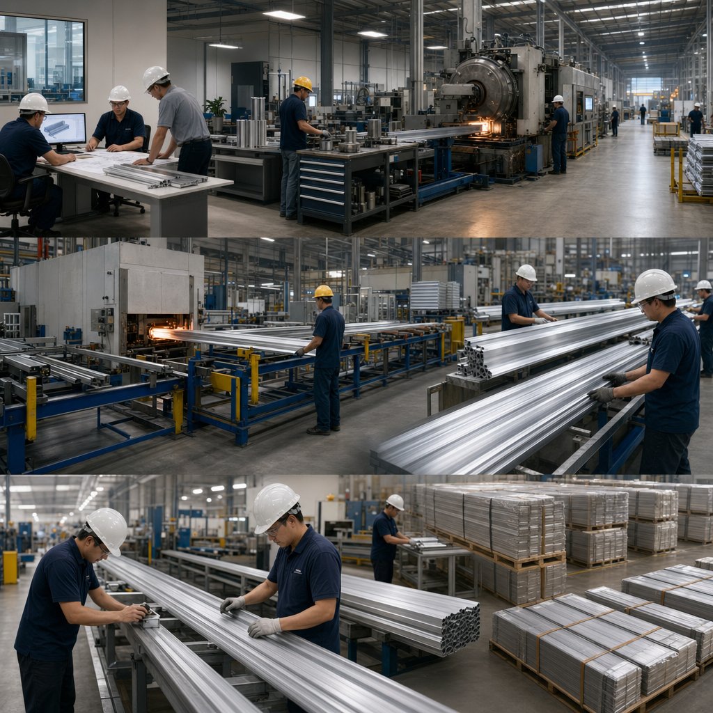 aluminum extrusion process from review to delivery