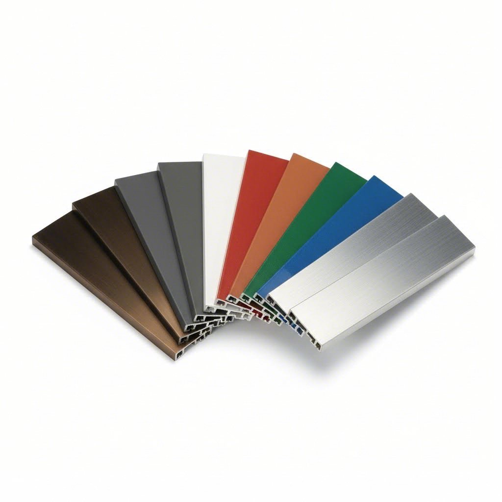 aluminum window profiles featuring anodized and powder coated finish options