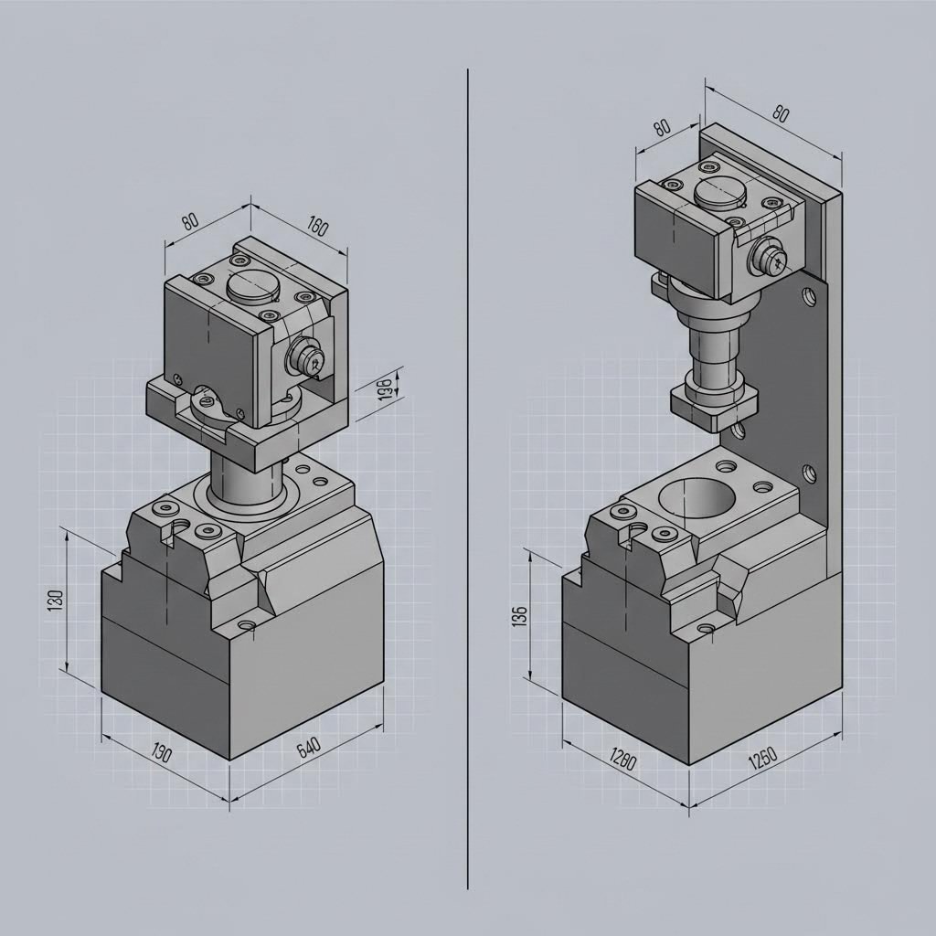 side by side comparison of rotary and aerial cam mounting configurations