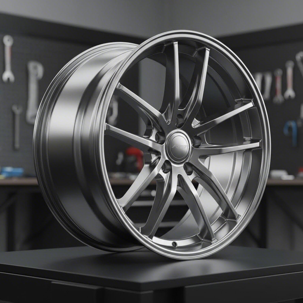 mirror finish forged aluminum wheel showcasing professional quality polishing results