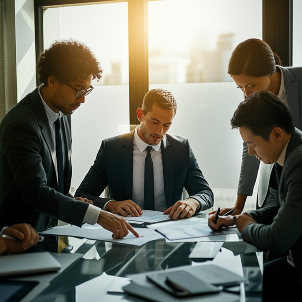 business team evaluating criteria for selecting the best china inspection company