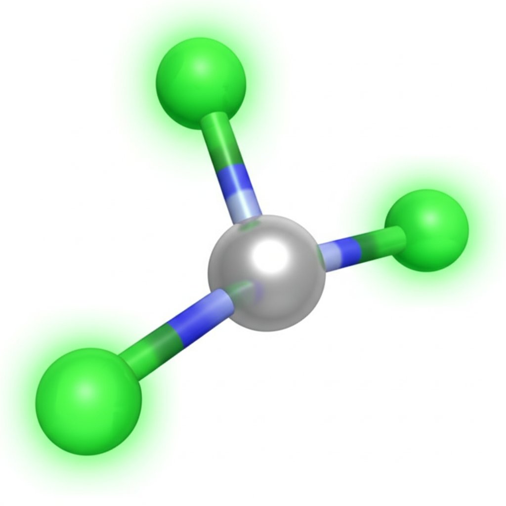 visual representation of the aluminum chloride (alcl3) molecular structure
