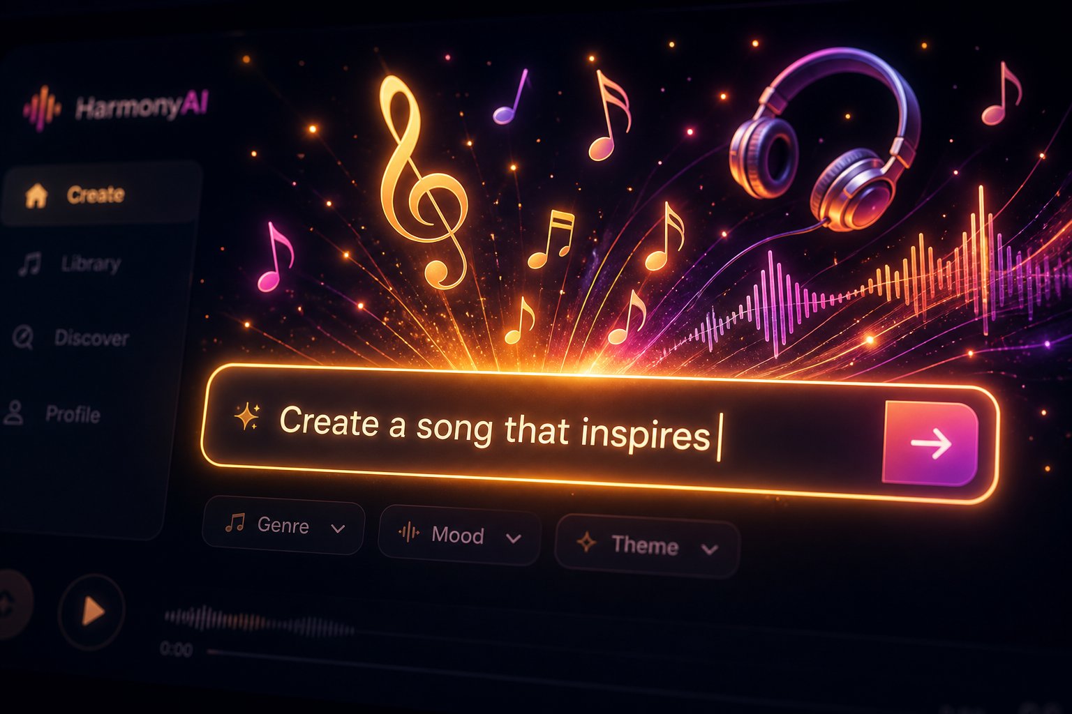 a specific detailed prompt is the key to getting high quality output from any ai jingle tool